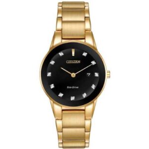 Đồng Hồ Citizen Nữ Chính Hãng GA1052-55G Eco-Drive Women's Goldtone Axiom Watch