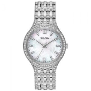 Đồng Hồ Bulova Nữ Chính Hãng  96L242 Women's Swarovski Crystal Stainless Steel Watch