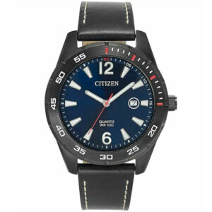 Đồng Hồ Citizen Chính Hãng Nam BI1046-02L Date Indicator Black Leather Men's Watch