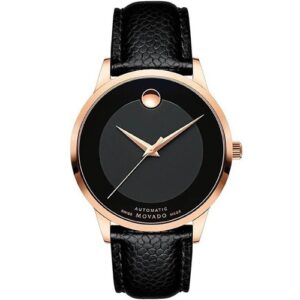 Đồng Hồ Movado Chính Hãng Nam 0607124 Classic Museum Automatic Black Leather Men's Watch