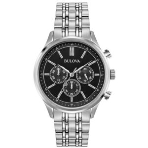Đồng hồ Bulova Nam Chính Hãng 96A211 Chronograph Quartz  Black Dial Men's Watch