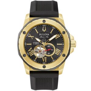 Đồng Hồ Bulova Chính Hãng Nam 98A272 Marine Star Automatic Black Dial Men's Watch