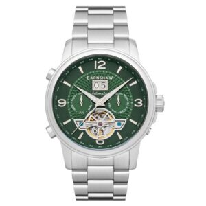 Đồng Hồ Thomas Earnshaw Chính Hãng Nam ES-8177-33 Marylebone Grand Date Open Heart Automatic Green Men's Watch