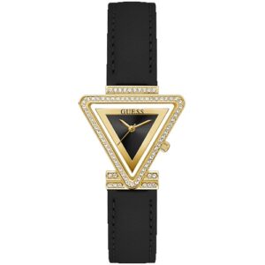 Đồng Hồ Guess. Chính Hãng Nữ GW0504L5 Gold Tone Case Black Leather Ladies Watch