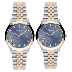 Đồng Hồ Salvatore Ferragamo Chính Hãng Nam Nữ Duo Quartz Blue Dial Couple Watch