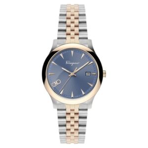 Đồng Hồ Salvatore Ferragamo Chính Hãng Nữ Duo Quartz Blue Dial Ladies Watch
