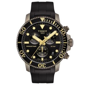 Đồng Hồ Tissot Nam Chính Hãng T120.417.37.051.01 T1204173705101 Seastar 1000 Chronograph Black Dial Men's Watch