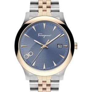 Đồng Hồ Salvatore Ferragamo Chính Hãng Nam Duo Quartz Blue Dial Men's Watch