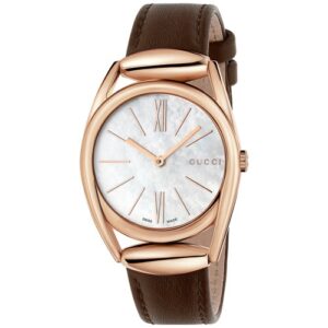 Đồng Hồ Gucci Chính Hãng Nữ YA140507 Horsebit Mother of Pearl Dial Ladies Watch