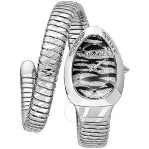 Đồng Hồ Just Cavalli Nữ Chính Hãng JC1L225M0025 Snake Black Dial Ladies Watch