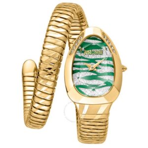 Đồng Hồ Just Cavalli Nữ Chính Hãng JC1L225M0045 Snake Green Dial Ladies Watch