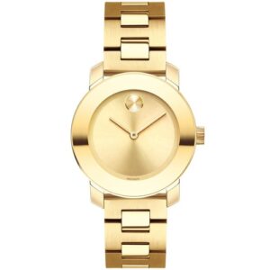 Đồng Hồ Movado Chính Hãng Nữ 3600434 Bold Gold Sunray Dial Ladies Watch