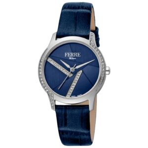 Đồng Hồ Ferre Milano Chính Hãng Nữ FM1L145L0011 Blue Leather Ladies Watch