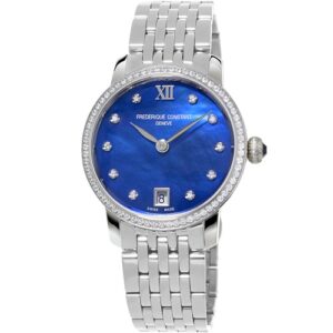 Đồng Hồ Frederique Constant Chính Hãng Nữ FC-220MPND1SD26B Slimline Diamond Blue Dial Ladies Watch