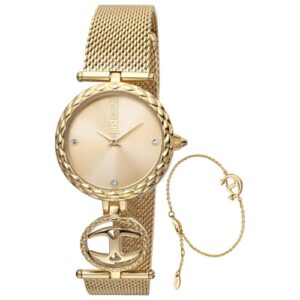 Đồng Hồ Just Cavalli Nữ Chính Hãng JC1L103M0065 Changi Diamante Zironia Milanese Steel Gold Ladies Watch