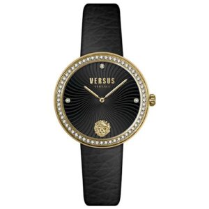 Đồng Hồ Versus by Versace Nữ Chính Hãng VSPEN2621 Lea Crystal Black Leather Ladies Watch