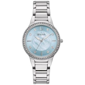Đồng Hồ Bulova Chính Hãng Nữ 98L288 Quartz Crystal Accents Silver Ladies Watch