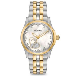 Đồng Hồ Bulova Nữ Chính Hãng 98P152 Quartz Mother of Pearl Dial Diamond Ladies Watch