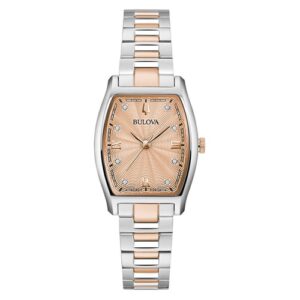 Đồng Hồ Bulova Nữ Chính Hãng 98P211 Quartz Diamond Accented Stainless Ladies Watch