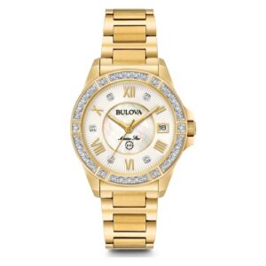 Đồng Hồ Bulova Chính Hãng Nữ 98R235 Marine Star Diamonds Gold Stainless Steel Ladies Watch