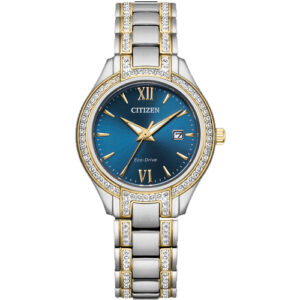 Đồng Hồ Citizen Chính Hãng Nữ FE1234-50L Silhouette Crystal Blue Dial Ladies Watch