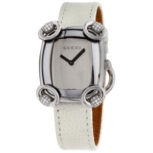 Đồng Hồ Gucci Chính Hãng Nữ YA117506 Horsebit Diamond Leather Strap Fashion Ladies Watch