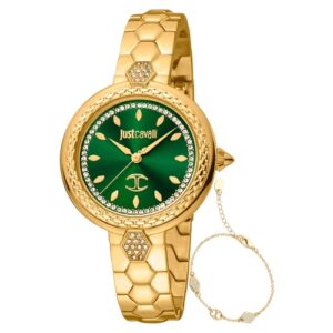 Đồng Hồ Just Cavalli Chính Hãng Nữ JC1L205M0065 Snake Creazione Green Dial Ladies Watch
