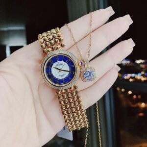 Đồng Hồ Lotusman Nữ Chính Hãng L9833.AU Gold Stainless Steel Ladies Watch