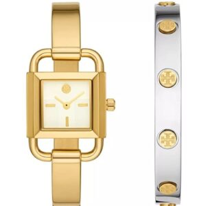 Đồng Hồ Tory Burch Nữ Chính Hãng TBW7257 Cream Dial Gold Tone Stainless Steel Bracelet Ladies Watch