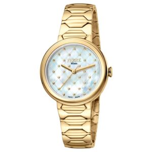 Đồng Hồ Ferre Milano Chính Hãng Nữ FM1L124M0061 Gold Stainless Steel Ladies Watch