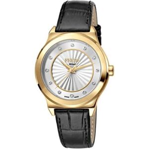 Đồng Hồ Ferre Milano Chính Hãng Nữ FM1L125L0211 Black Leather Ladies Watch