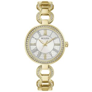 Đồng Hồ Bulova Chính Hãng Nữ 98L300 Gold Stainless Steel Ladies Watch