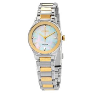Đồng Hồ Citizen Chính Hãng Nữ EM0734-56D Diamond White Mother of Pearl Dial Ladies Watch
