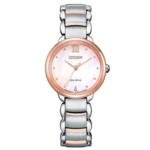 Đồng Hồ Citizen Chính Hãng Nữ EM0926-55Y Eco-Drive Mother of Pearl Two Tone Bracelet Ladies Watch