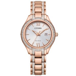 Đồng Hồ Citizen Chính Hãng Nữ FE1233-52A Silhouette Crystal Silver Dial Ladies Watch