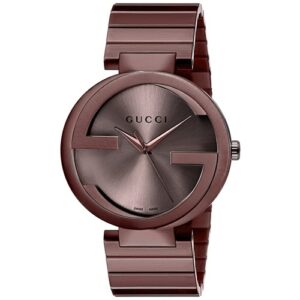 Đồng Hồ Gucci Chính Hãng Nữ YA133317 Interlocking G Brown Dial Brown PVD Ladies Watch