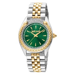 Đồng Hồ Just Cavalli Chính Hãng JC1L195M0395 Animalier Prestigio Green Dial Stainless Steel Ladies Watch