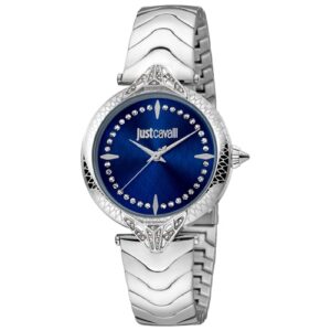 Đồng Hồ Just Cavalli Chính Hãng JC1L238M0055 Animalier Blue Dial Stainless Steel Ladies Watch