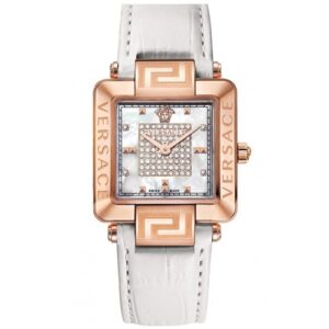 Đồng Hồ Versace Chính Hãng Nữ 88Q80SD97F S001 Reve Carre Mother of Pearl Dial White Leather Ladies Watch