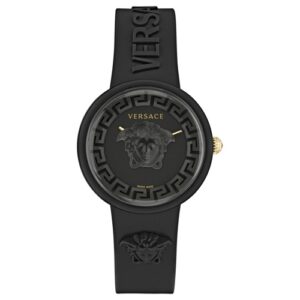 Đồng Hồ Versace Nữ Chính Hãng VE6G00223 Medusa Pop Black Silicone Ladies Watch