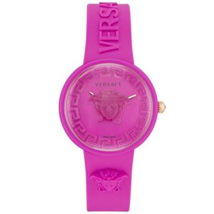Đồng Hồ Versace Nữ Chính Hãng VE6G00323 Medusa Pop Pink Silicone Ladies Watch