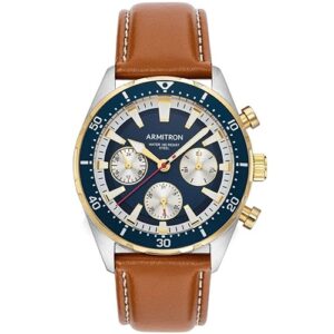 Đồng Hồ Armitron Nam Chính Hãng 20/5485NVTTBN Brown Leather Men's Watch