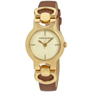 Đồng Hồ Anne Klein Nữ Chính Hãng 2630CHBN Champagne Dial Brown Leather Ladies Watch