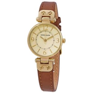 Đồng Hồ Anne Klein Nữ Chính Hãng 10-9442CHHY Brown Leather Ladies Watch