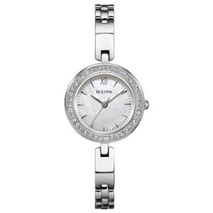 Đồng Hồ Bulova Chính Hãng Nữ 98X107 Quartz Swarovski Crystal Accents Ladies Watch