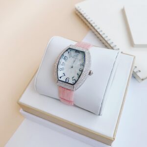 Đồng Hồ Davena Nữ Chính Hãng Oval Pink Leather Ladies Watch