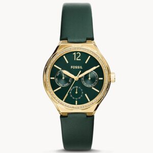 Đồng Hồ Fossil Chính Hãng Nữ BQ3838 Eevie Multifunction Green Leather Ladies Watch