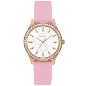 Đồng Hồ Guess Chính Hãng Nữ GW0359L3 Trend Anna Pink Silicone Ladies Watch