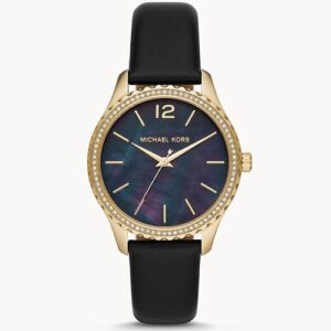 Đồng Hồ Michael Kors Chính Hãng Nữ MK2911 Layton Three Hand Black Leather Ladies Watch