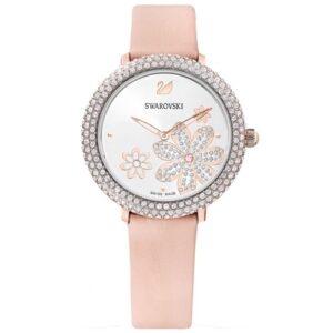 Đồng Hồ Swarovski Chính Hãng Nữ 5519223 Crystal Frost Pink Leather Ladies Watch